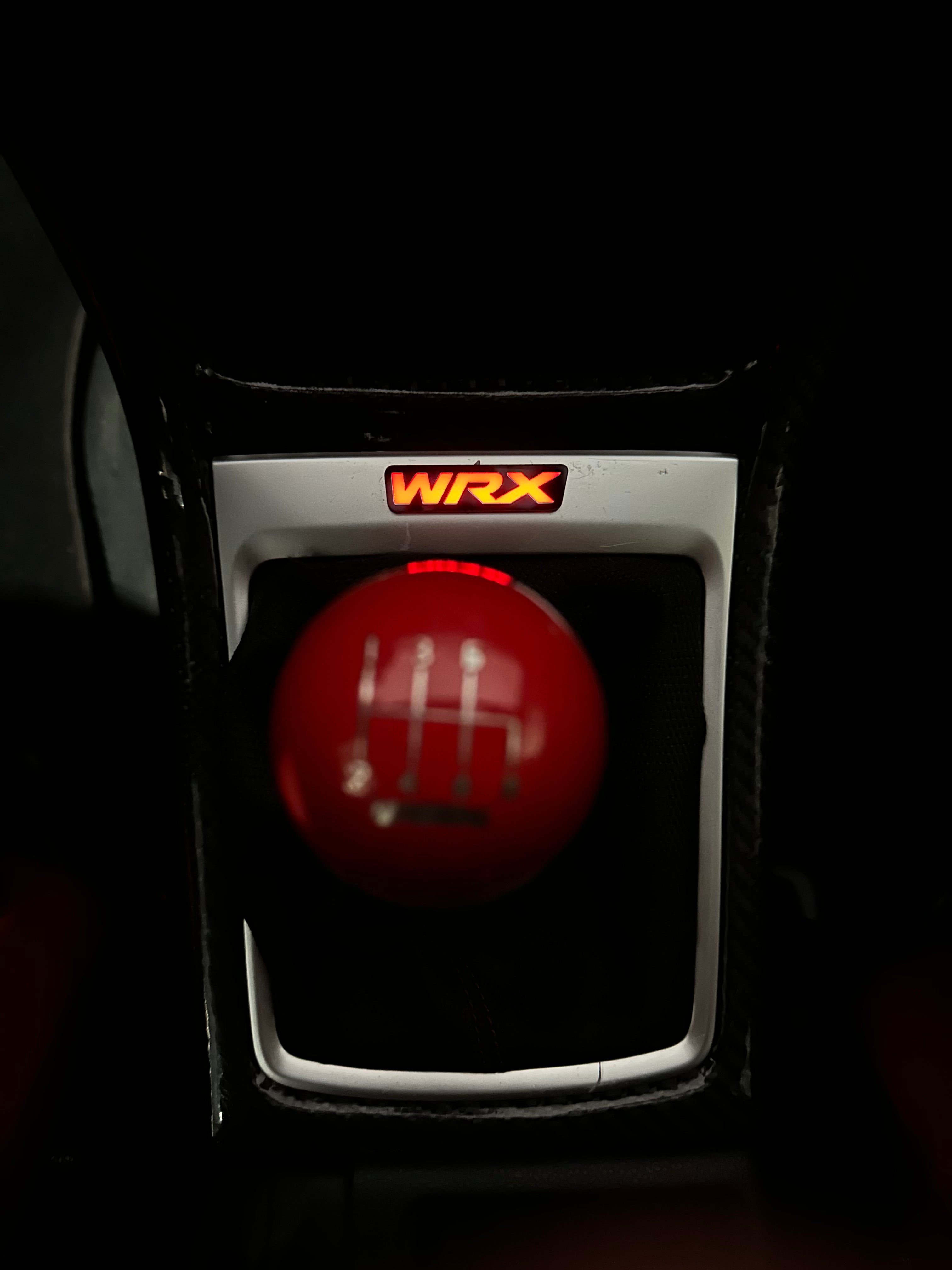 Insignia de ajuste de palanca de cambios WRX con logotipos iluminados