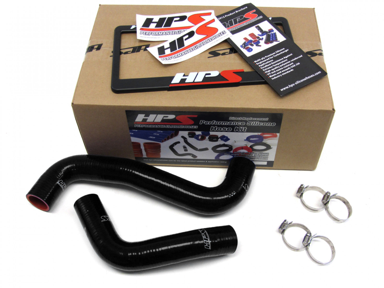 HPS Black Reinforced Silicone Radiator Hose Kit Coolant for Subaru 08-17 WRX / STI