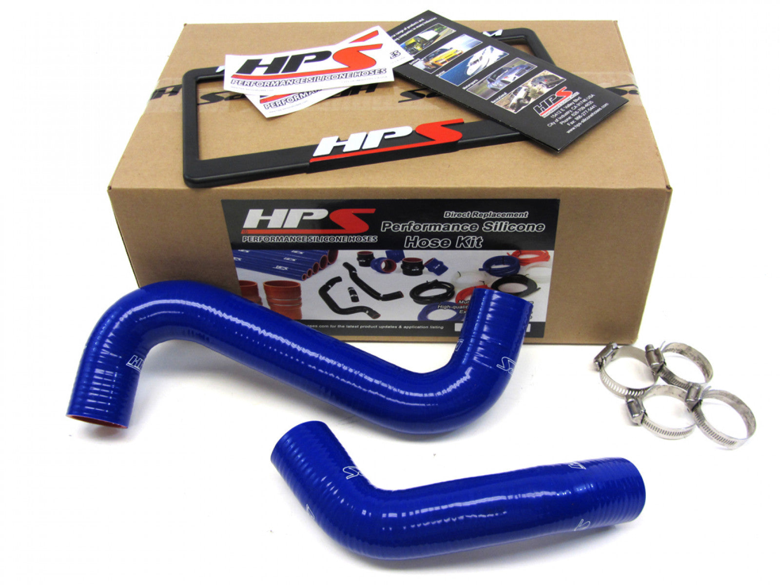 HPS Kit de manguera de radiador de silicona reforzada azul refrigerante para Subaru 01-07 WRX / STI