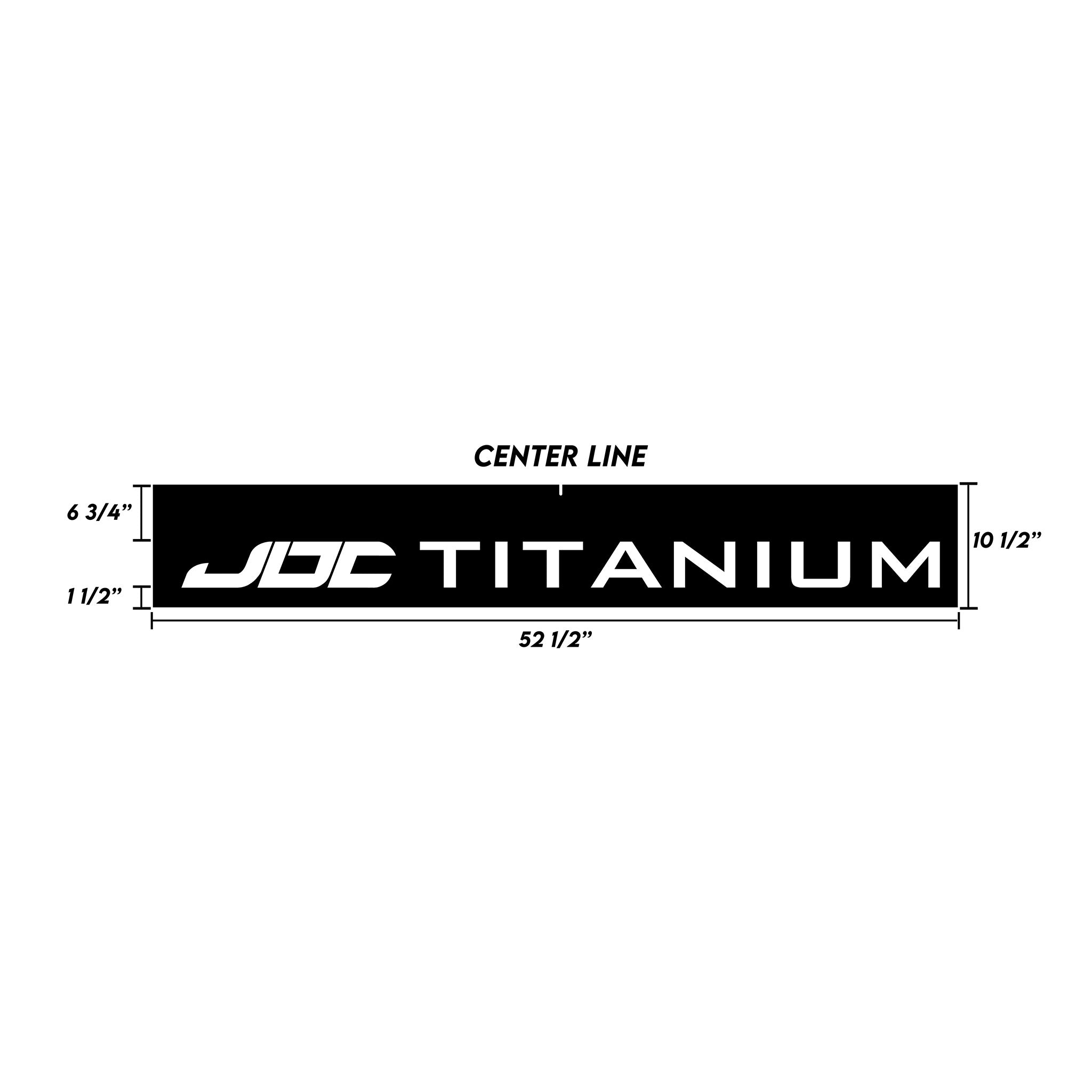 Banner de parabrisas de titanio JDC (universal)