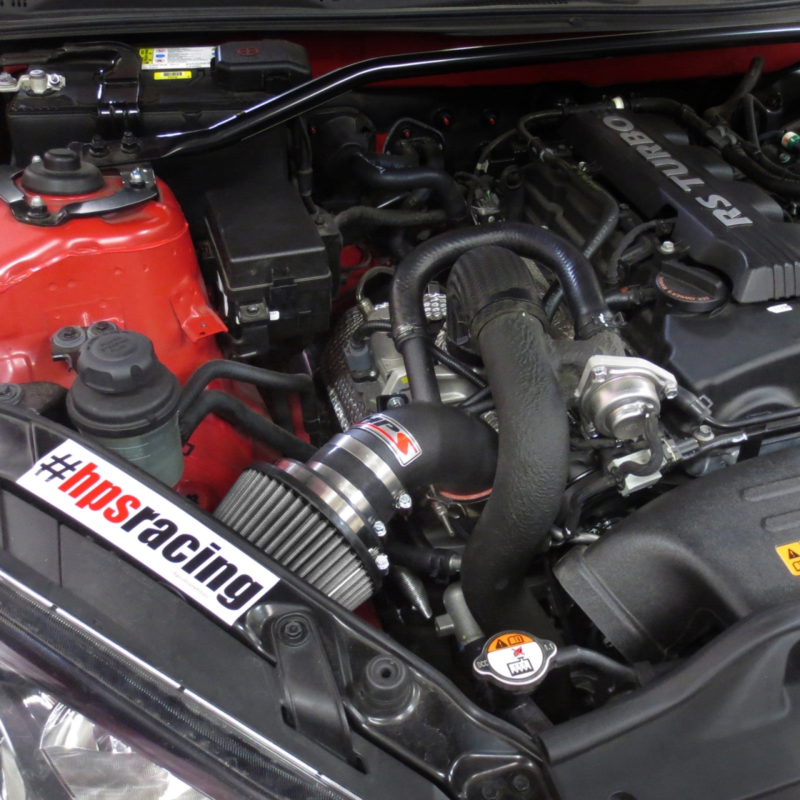 Entrada de aire HPS Performance Black Shortram para Hyundai Genesis Coupe Turbo 13-14