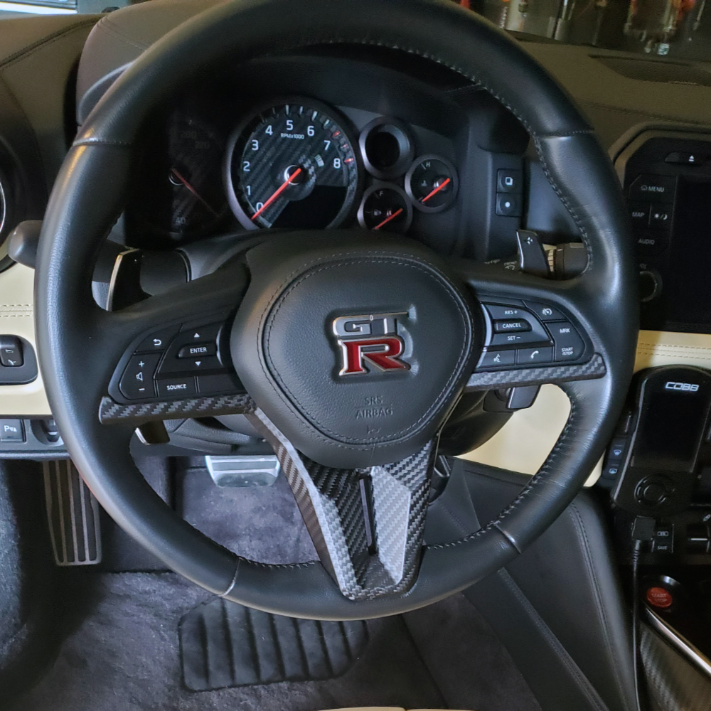 Rexpeed Carbon Fiber Steering Wheel Cover (17+ GT-R)
