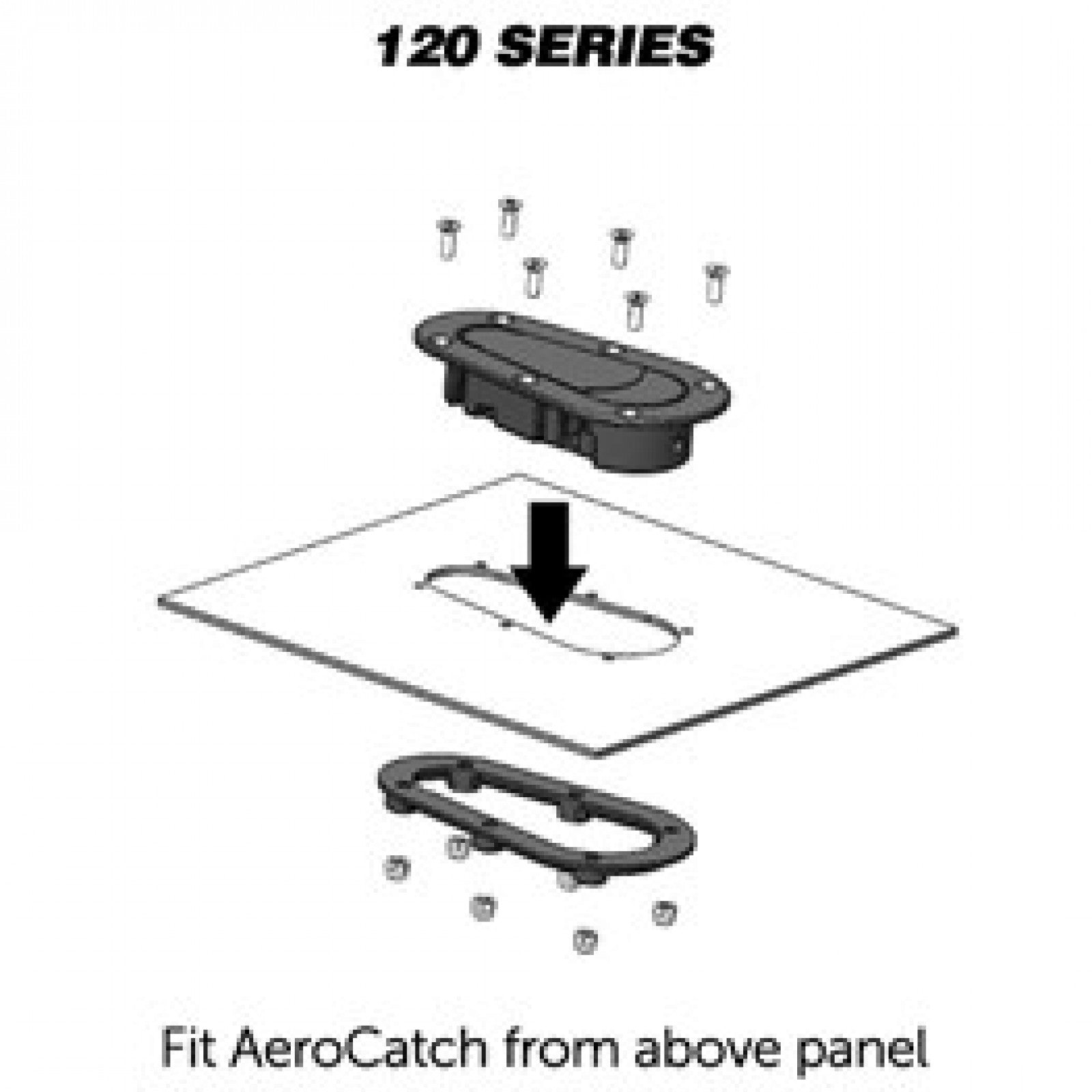 Pasadores de capó sin bloqueo con apariencia de carbono AeroCatch 120-3000