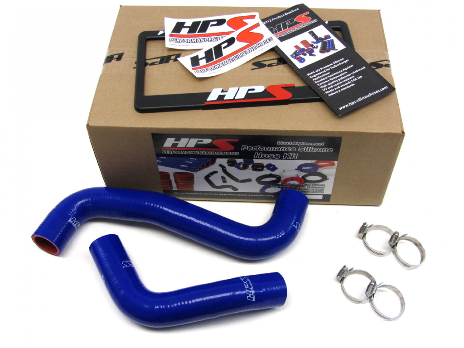 Kit de manguera de radiador de silicona reforzada azul HPS refrigerante para Subaru 08-17 WRX / STI