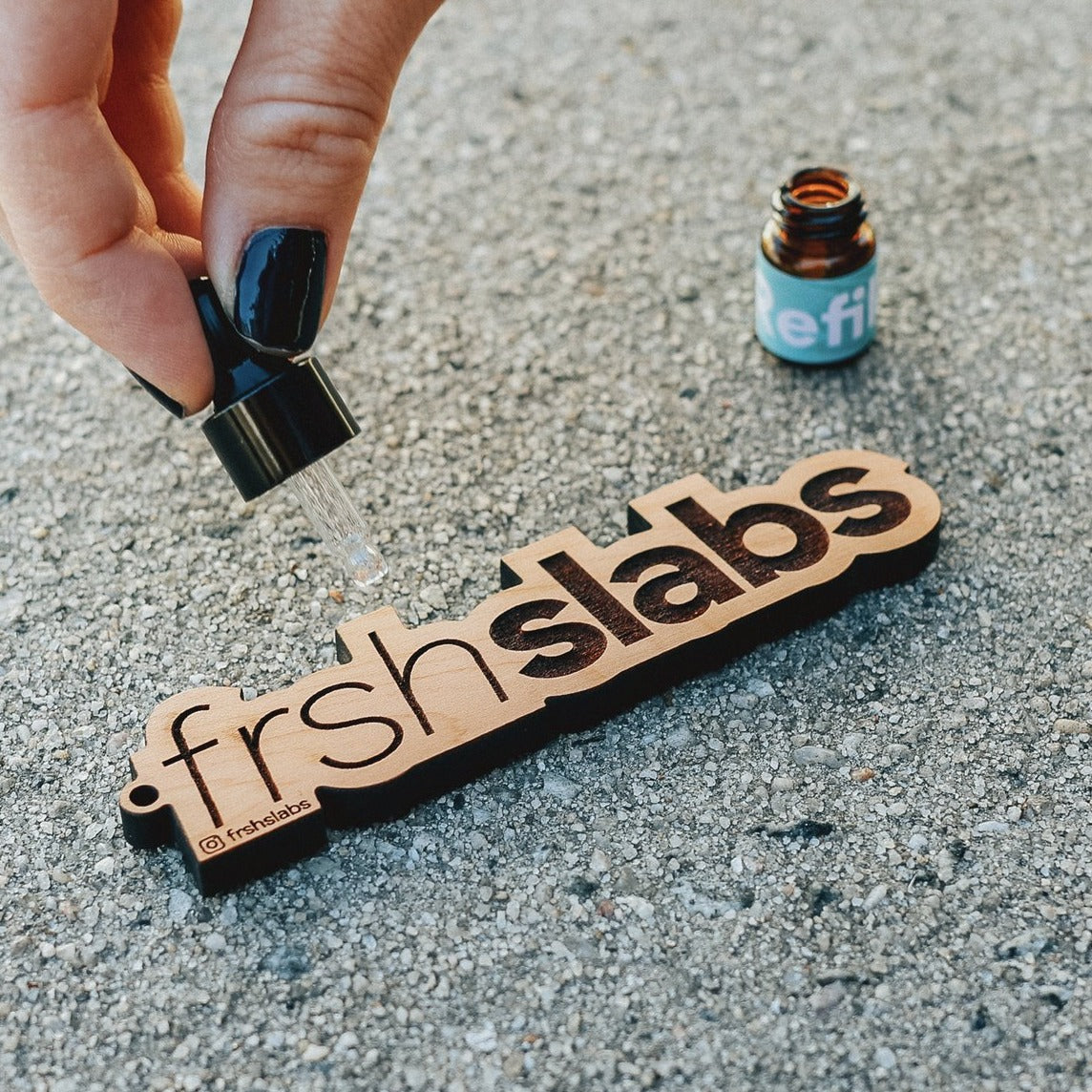 Frshslabs Re-Scentable Wooden Air Freshener | Scent Refill Only