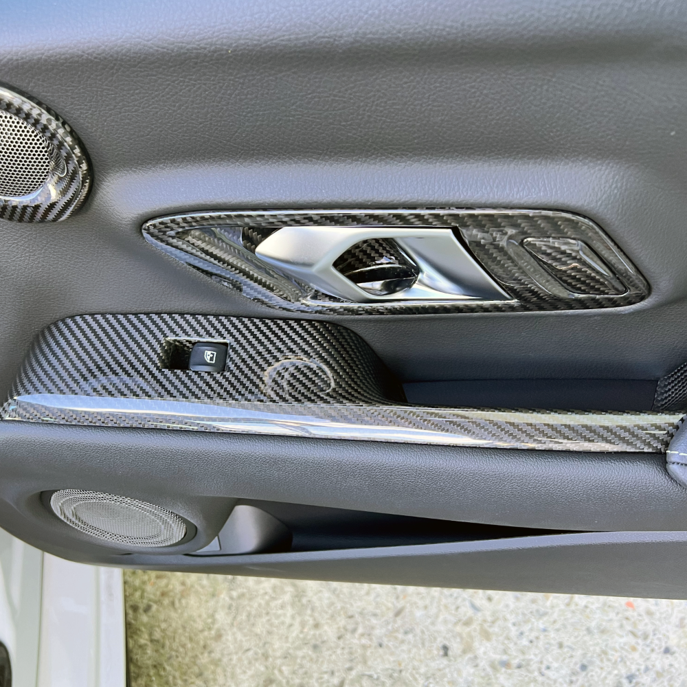 Rexpeed Dry Carbon Fiber Window Switch Panel Covers (MK5 Supra)