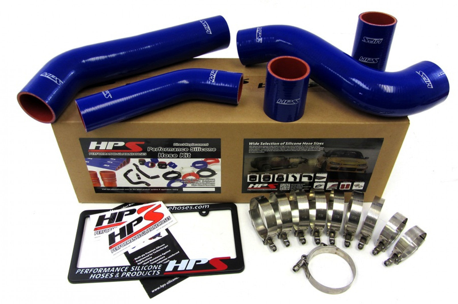 Kit de manguera de intercooler de silicona reforzada azul HPS para Mitsubishi Lancer EVO 10 X US-Spec