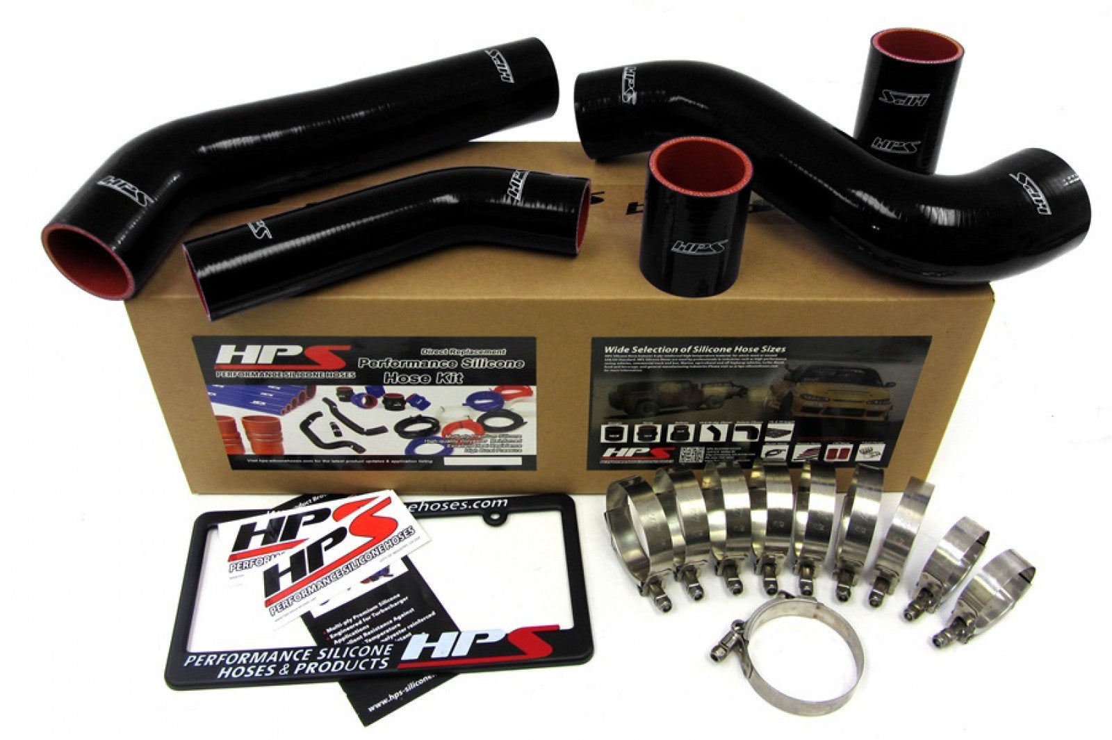 HPS Black Reinforced Silicone Intercooler Hose Kit for Mitsubishi Lancer EVO 10 X US-Spec