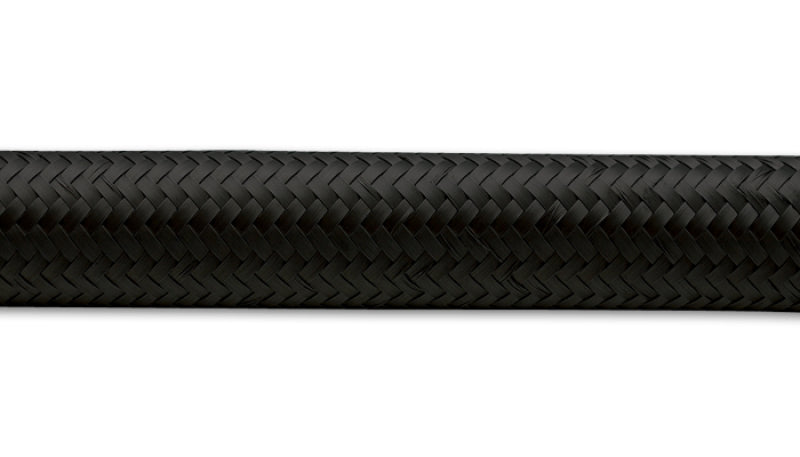 Vibrant -10 AN Black Nylon Braided Flex Hose .56in ID (50 foot roll)