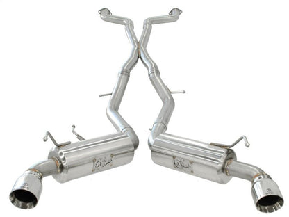 aFe Takeda 2.5inch SS Exhaust Cat - Back Polished Tips (Nissan 370Z) - aFe