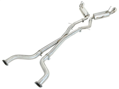 aFe Takeda 2.5inch SS Exhaust Cat - Back Polished Tips (Nissan 370Z) - aFe