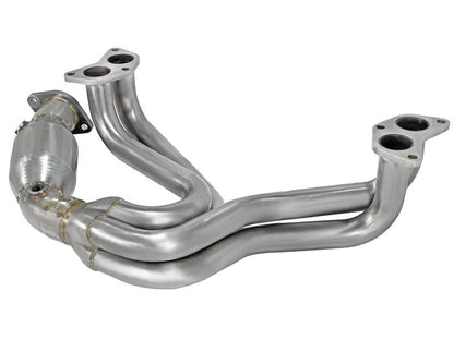 aFe Twisted Steel 304 Stainless Steel Long Tube Header w/ Cat (13 - 21 FRS/BRZ/86) - aFe