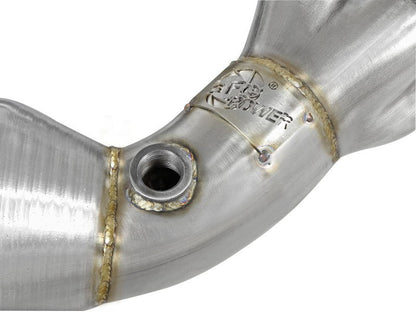 aFe Twisted Steel 304 Stainless Steel Long Tube Header w/ Cat (13 - 21 FRS/BRZ/86) - aFe