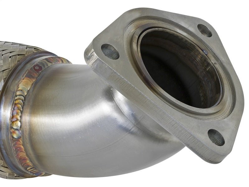 aFe Twisted Steel 3in Rear Down - Pipe/Mid Pipe (17+ Civic Type R) - aFe