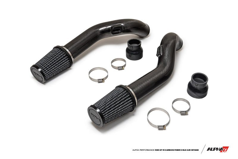 AMS Performance Alpha Carbon Fiber Intake Pipes for Stock Turbos (2009+ Nissan GT - R R35) - AMS