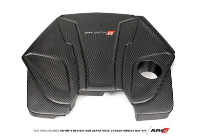 AMS Performance Alpha Matte Carbon Engine Cover (Infiniti Q60/Q50) - AMS