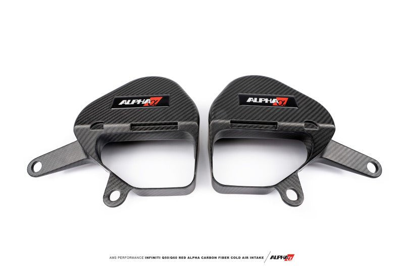 AMS Performance Alpha Matte Carbon Intake Covers (Infiniti 17+ Q60 / 16+ Q50) - AMS