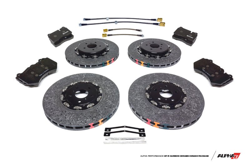 AMS Performance DBA/NISMO R35 Alpha Carbon Ceramic Brake Kit (12+ Nissan GT - R R35) - AMS