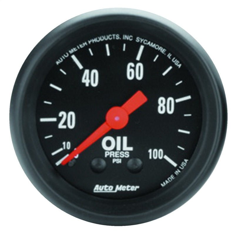 Autometer Z - Series 2 - 1/16'' Oil Pressure 0 - 100 PSI Gauge - AutoMeter