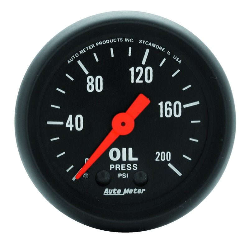 Autometer Z - Series 2 - 1/16'' Oil Pressure 0 - 200 PSI Gauge - AutoMeter