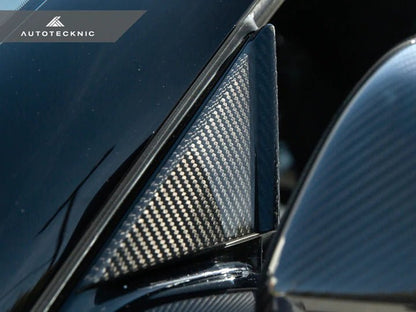 AutoTecknic Version III Dry Carbon Side Mirror Wind Deflector Set (MK5 Supra) - Autotecknic