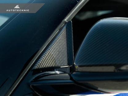 AutoTecknic Version III Dry Carbon Side Mirror Wind Deflector Set (MK5 Supra) - Autotecknic