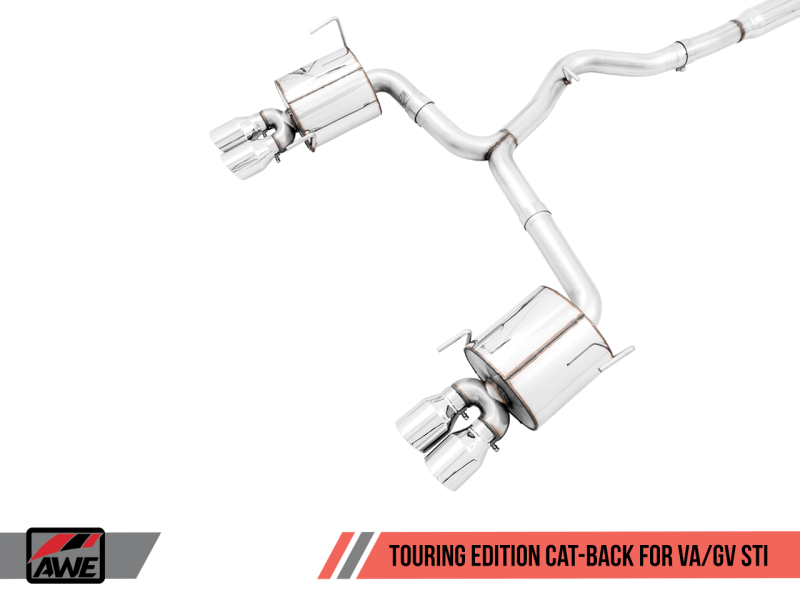 AWE Touring Edition Cat - Back Exhaust (11 - 14 WRX / 11 - 21 STi) - AWE Tuning