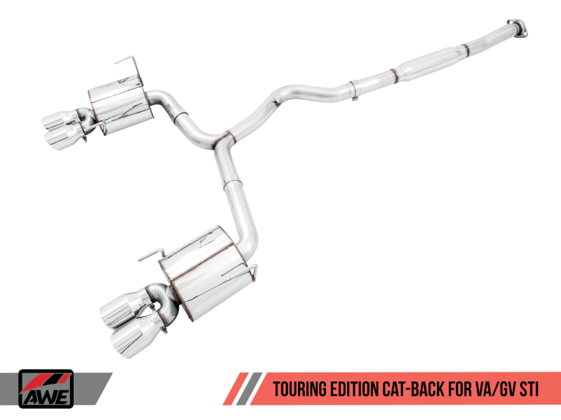 AWE Touring Edition Cat - Back Exhaust (11 - 14 WRX / 11 - 21 STi) - AWE Tuning