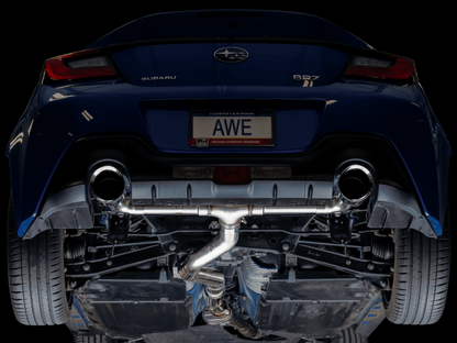 AWE Track Edition Cat - Back Exhaust - Chrome Silver Tips (BRZ/GR86/FRS/86) - AWE Tuning