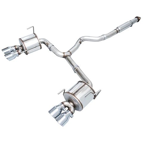 AWE Tuning Touring Edition Exhaust - Chrome Silver Tips (22+ VB Subaru WRX) - AWE Tuning