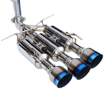 Invidia Gemini Triple Titanium Tip Cat - back Exhaust (17+ Honda Civic SI Sedan) - Invidia