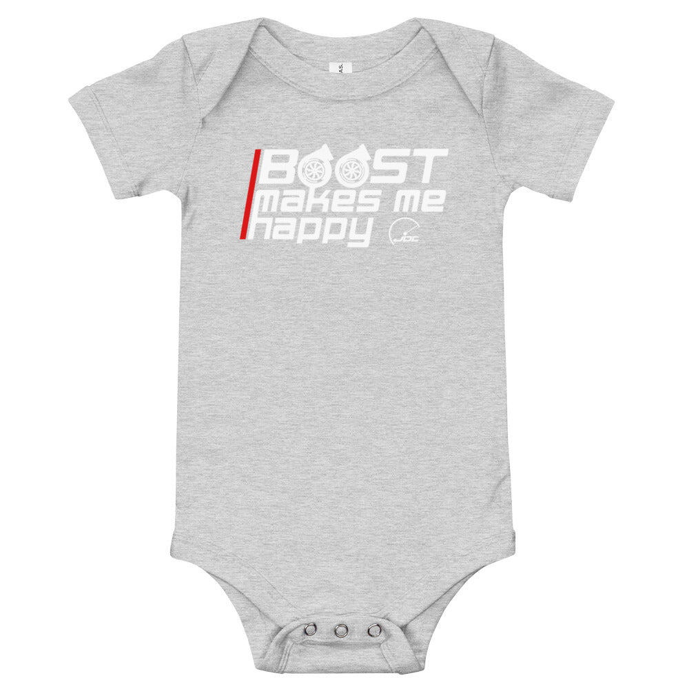 Boost Makes Me Happy Baby Bodysuit