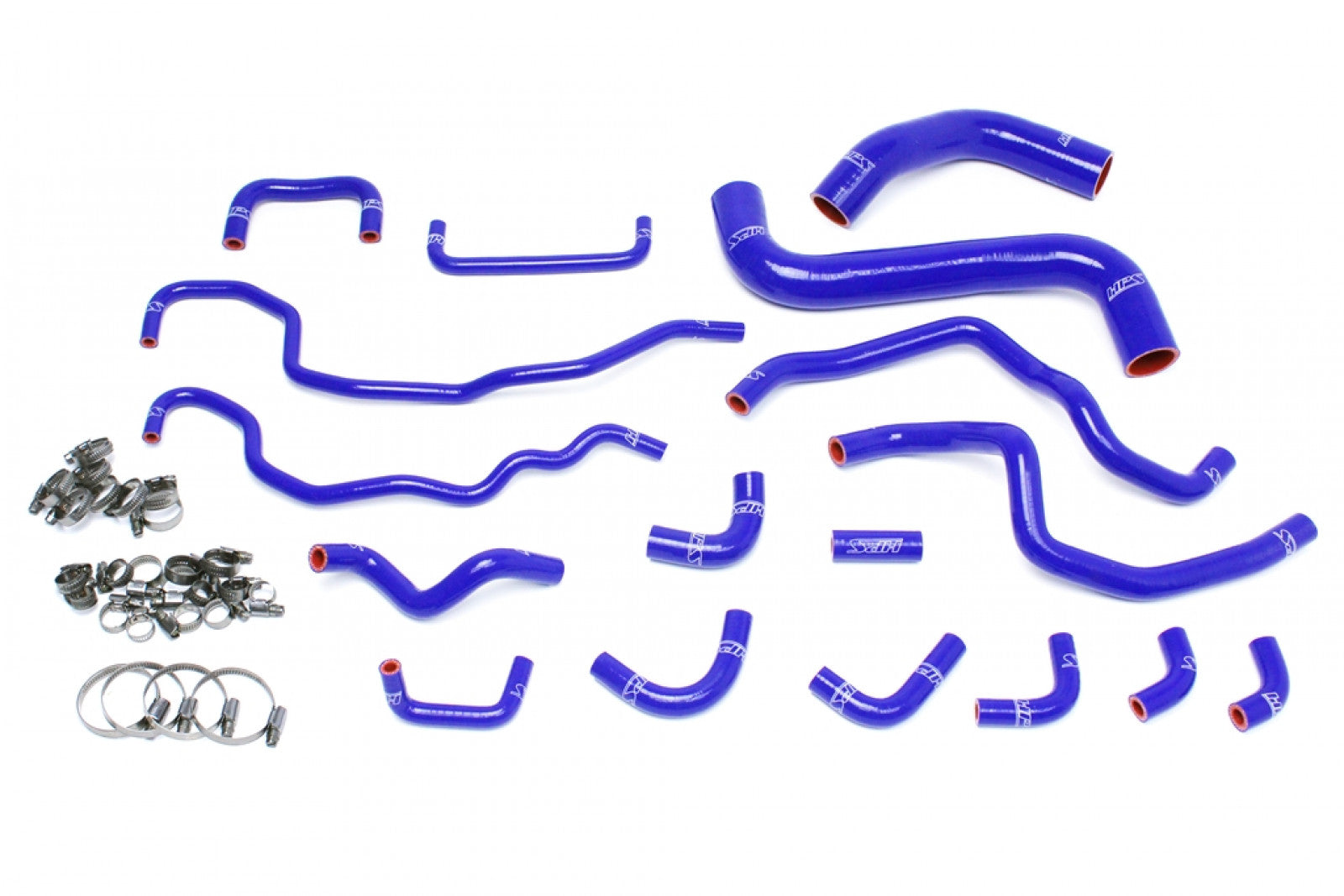 HPS Kit de manguera de calentador de radiador de silicona reforzada azul para Subaru 15-16 WRX STI 2.5L Turbo