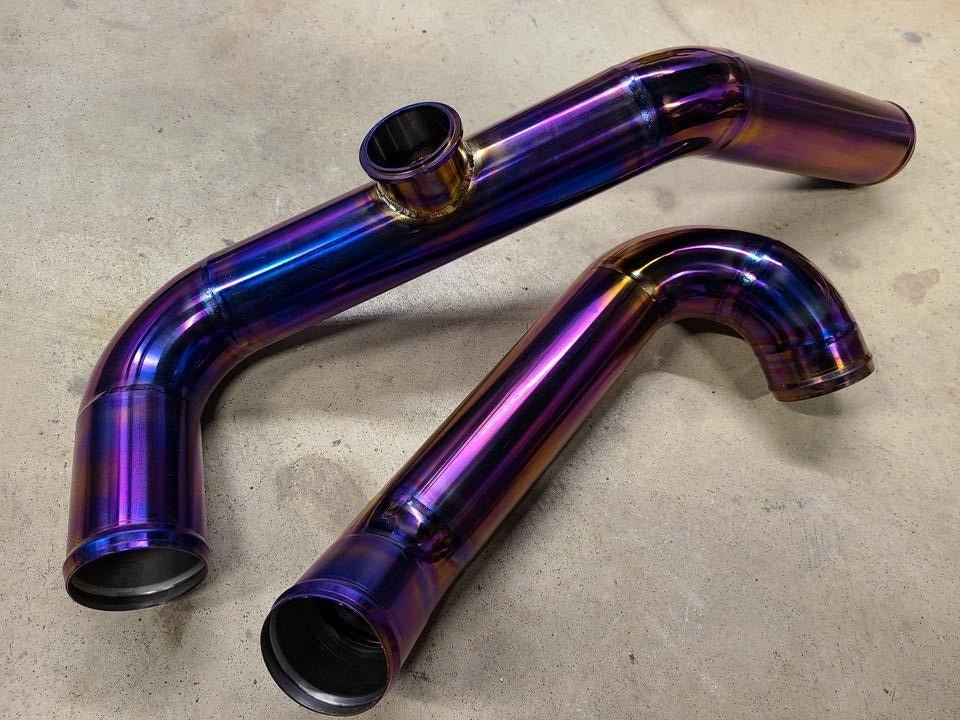 BSF Titanium Upper Intercooler Piping (Evo 8/9) - BSFab