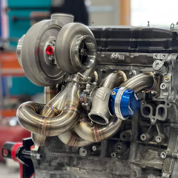 BSF V-Band Top-Mount Billet Exhaust Manifold | Mitsubishi Evo X