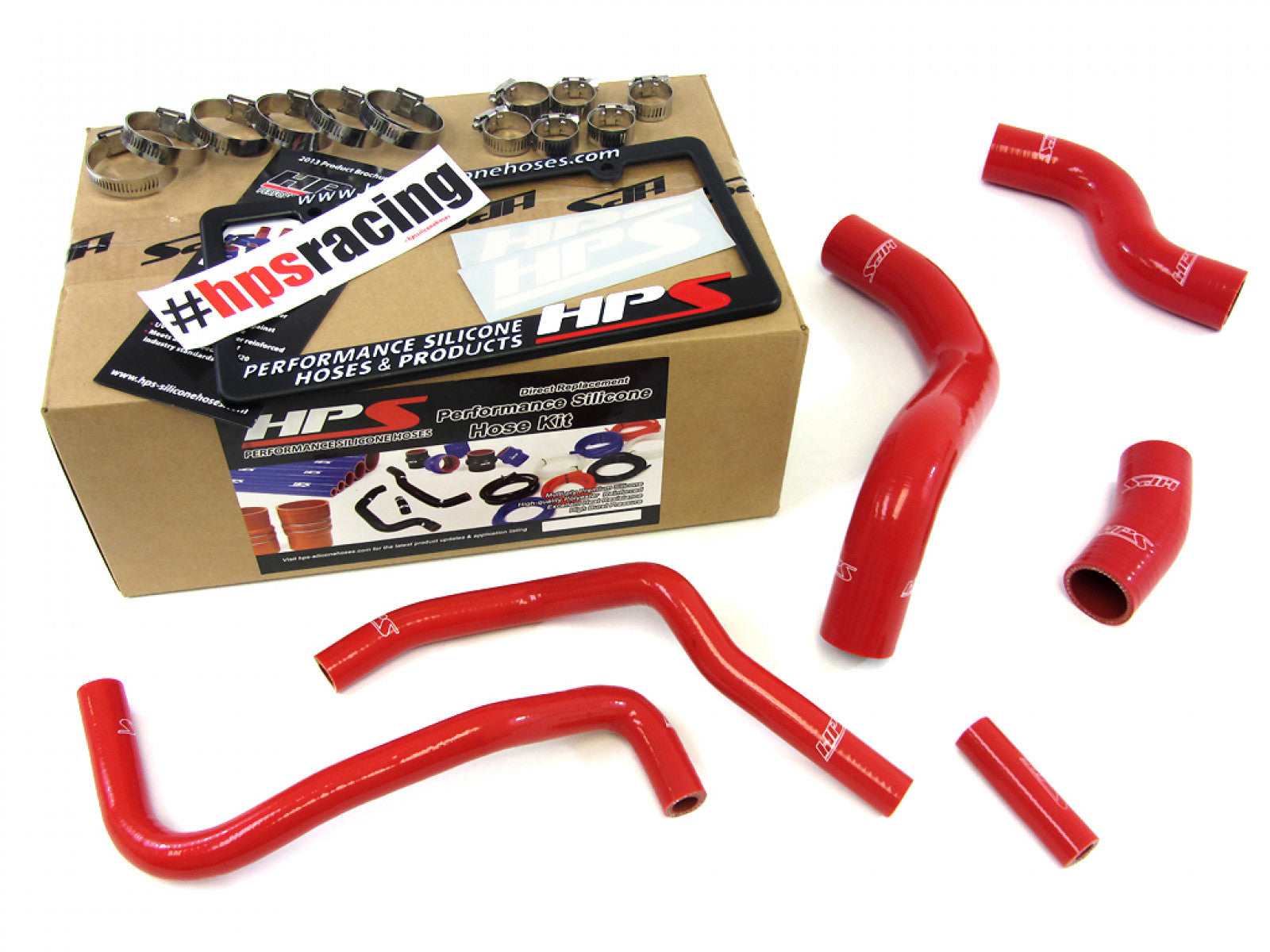 Kit de manguera de calentador de radiador de silicona reforzada roja HPS para Scion 13-16 FRS y Subaru 13-16 BRZ