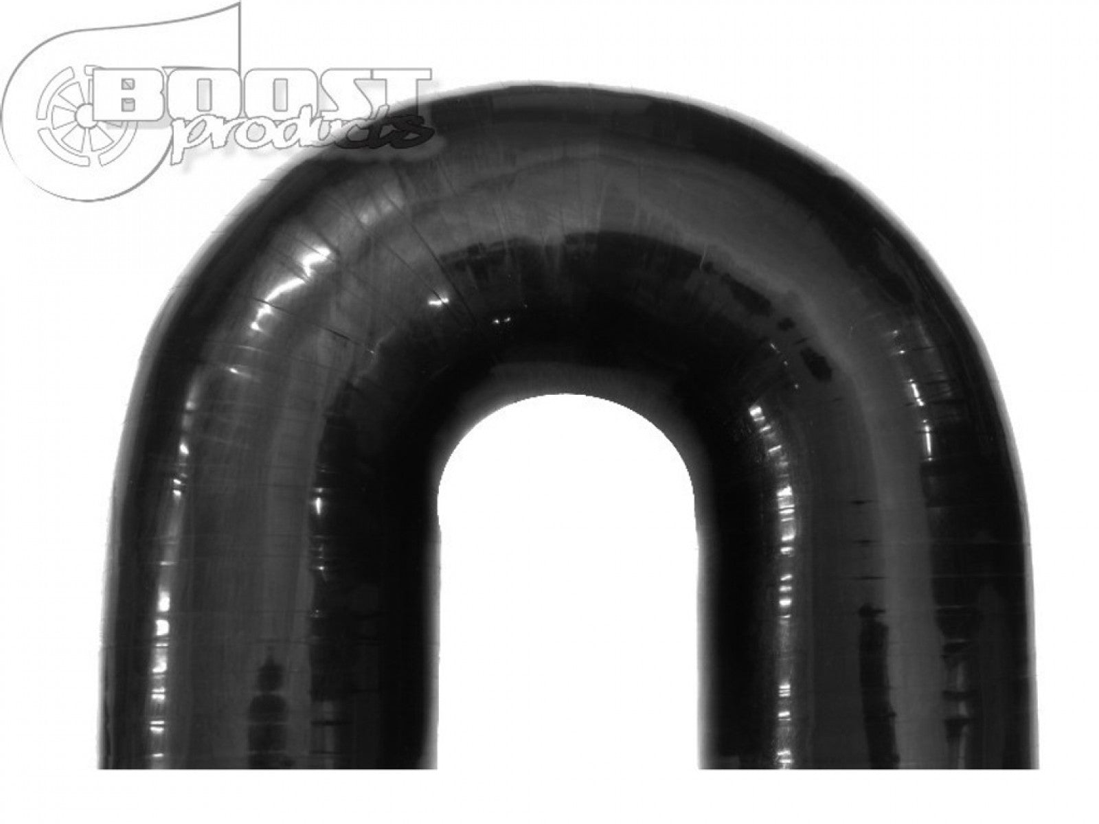 BOOST Products Codo de silicona de 180 grados, diámetro interior de 80 mm (3-1/8"), negro