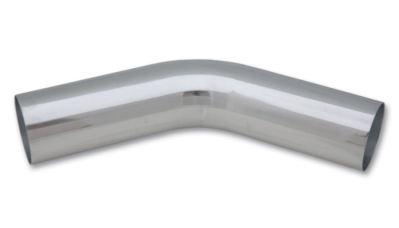 Vibrante tubo de aluminio universal de 0,75 pulgadas de diámetro exterior (curva de 45 grados) - Pulido