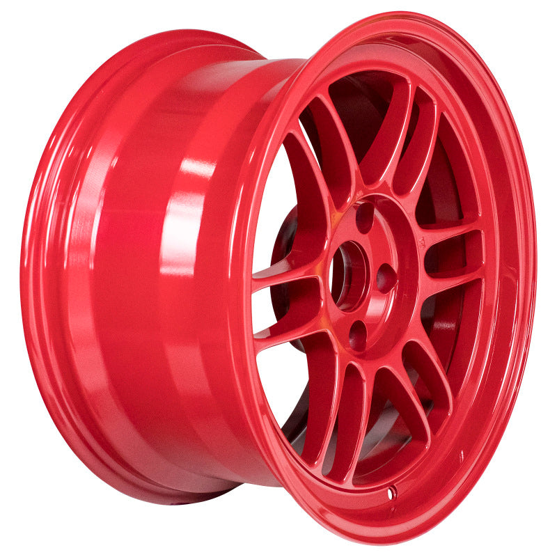 Rueda roja de competición Enkei RPF1 17x9 5x114,3 22 mm con compensación y diámetro de 73 mm