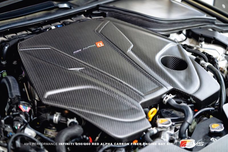 AMS Performance Alpha Matte Carbon Engine Cover (Infiniti Q60/Q50)