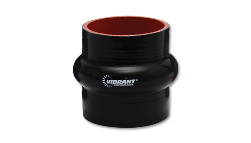 Vibrant 4 Ply Reinforced Silicone Hump Hose Connector - 3.25in I.D. x 3in long (BLACK)