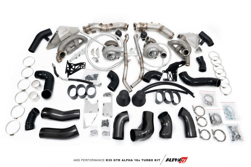 Kit turbo AMS Performance Alpha 18X R35 GTR con carcasa .83 A/R (G35 1050) *Descontinuado