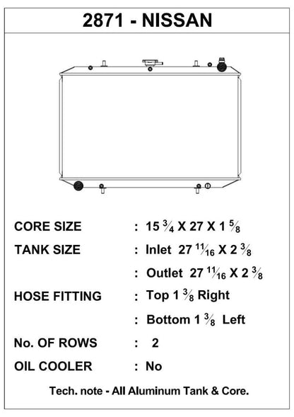 CSF Aluminum Racing Radiator (Nissan 300ZX) - CSF