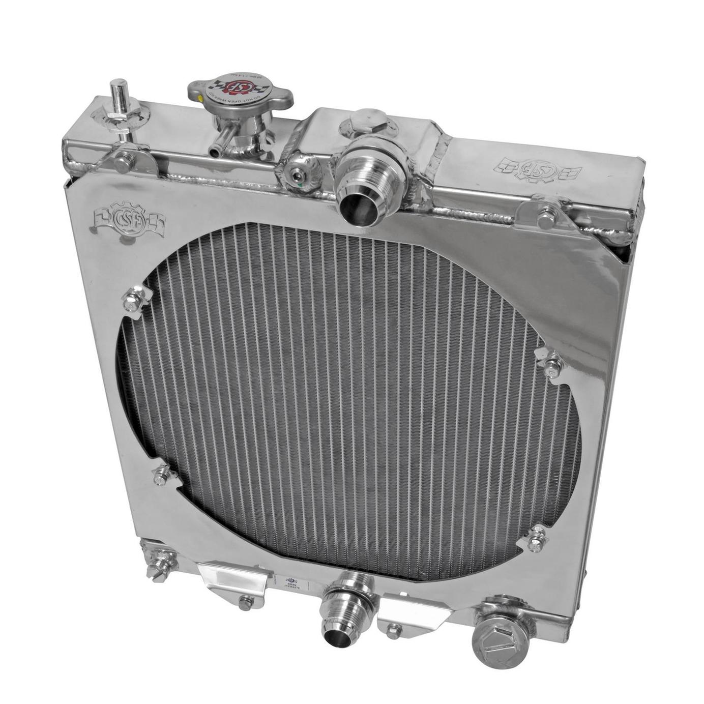 CSF Half Radiator with Fan & Shroud (Evo 8/9/Universal) - CSF