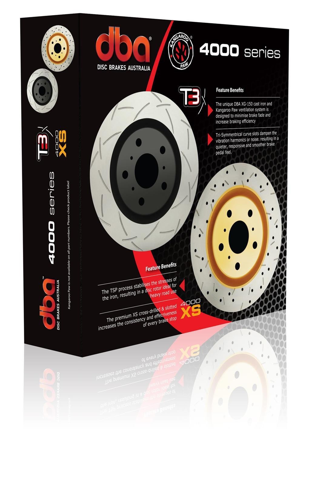 DBA HD Series 4000XS Single Drilled/Slotted Front Brake Rotor (Evo 8/9)
