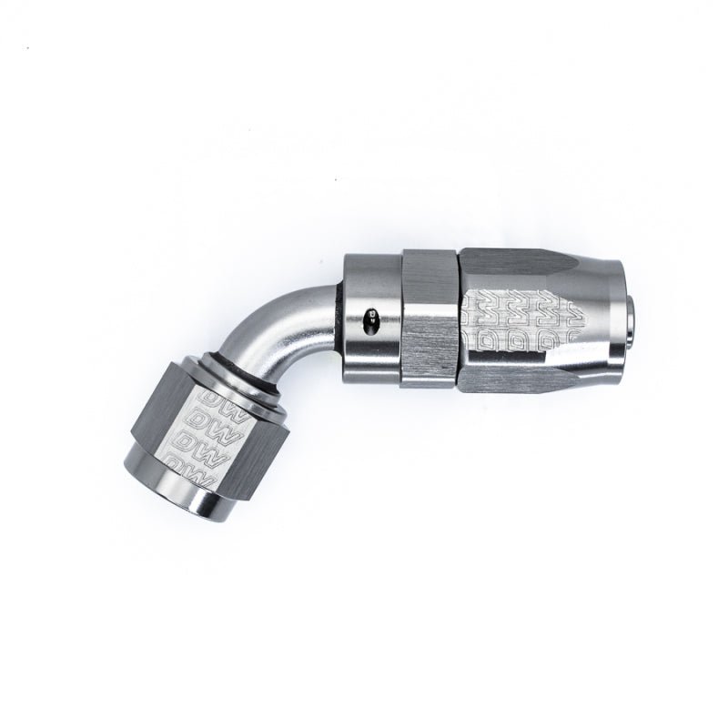 DeatschWerks 6AN Female Flare Swivel 60 - Degree Hose End CPE Anodized DW Titanium - DeatschWerks