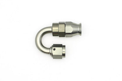 DeatschWerks 6AN Female Swivel 180 - Degree Hose End PTFE (Incl. 1 Olive Insert) - DeatschWerks