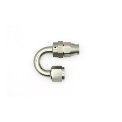 DeatschWerks 8AN Female Swivel 180 - Degree Hose End PTFE (Incl. 1 Olive Insert) - DeatschWerks