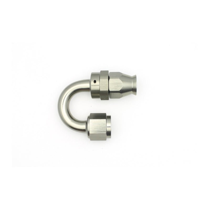 DeatschWerks 8AN Female Swivel 180 - Degree Hose End PTFE (Incl. 1 Olive Insert) - DeatschWerks