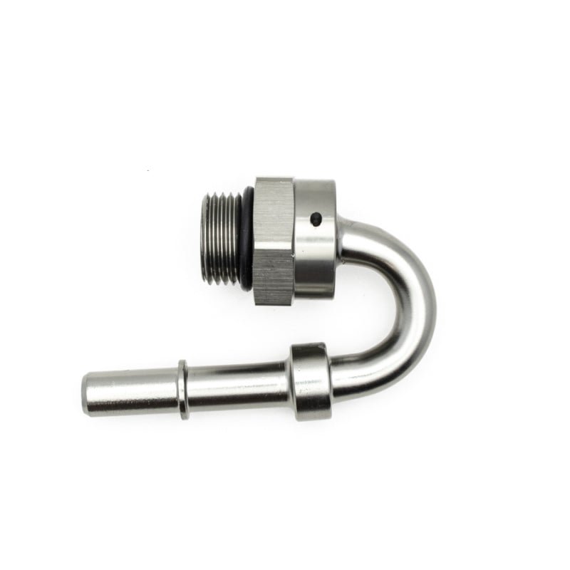 DeatschWerks 8AN ORB Male to 3/8IN Male EFI Quick Connect Adapter 180 Deg. - DeatschWerks